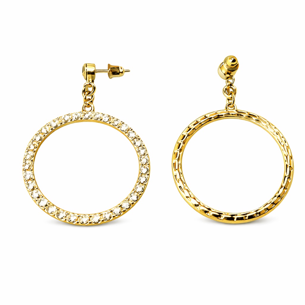 Tuckernuck Gold And Diamond Hoop Earrings
